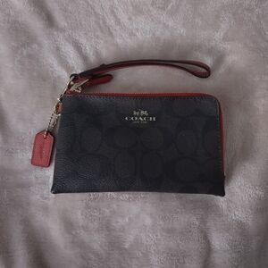 Coach Black and Red Wristlet